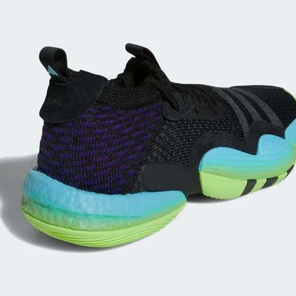 Adidas Trae Young 2 Mens Basketball Shoes Black Green H06473 NEW Multi Sz - Picture 6 of 7